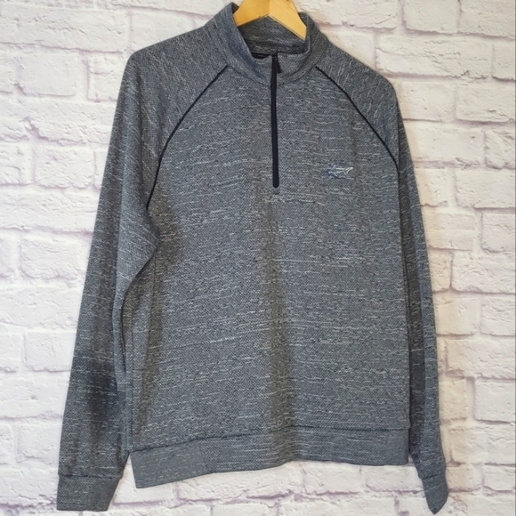 Greg Norman Grey Long Sleeve Pullover  Zip Up Crewneck Large - Picture 1 of 8